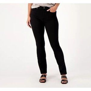 Belle by Kim Gravel Regular Flexibelle Rollabelle Jeans Black Reg 12